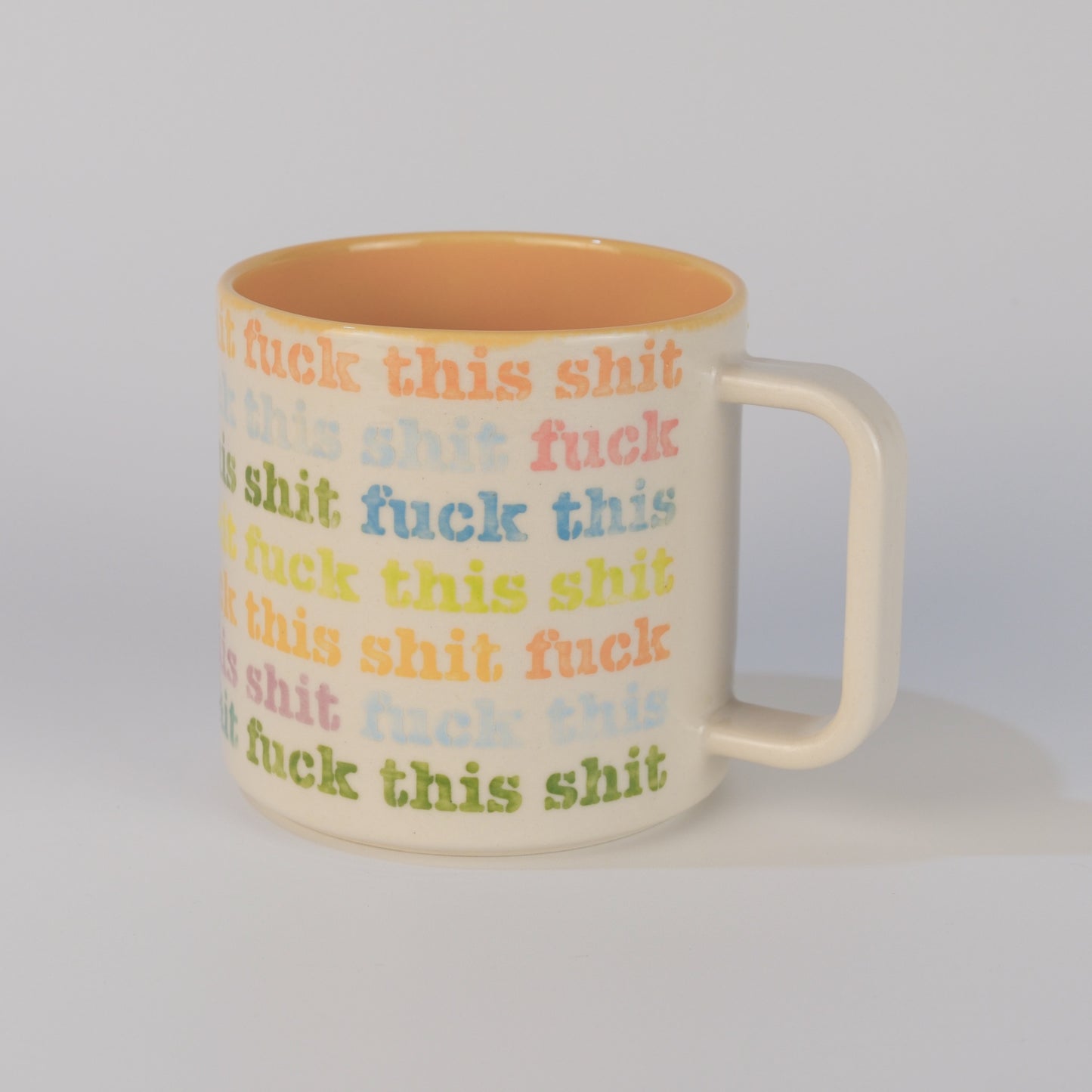 fuck this shit mug - rainbow