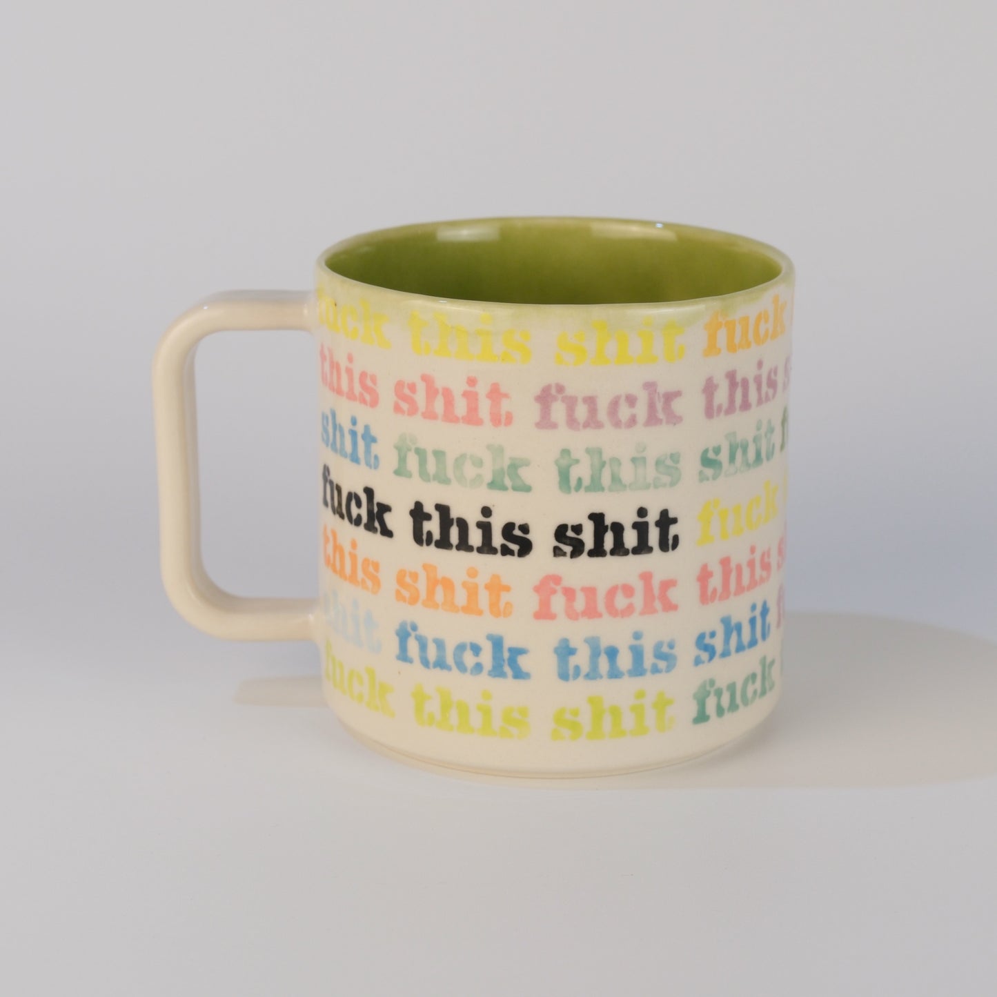 fuck this shit mug - rainbow