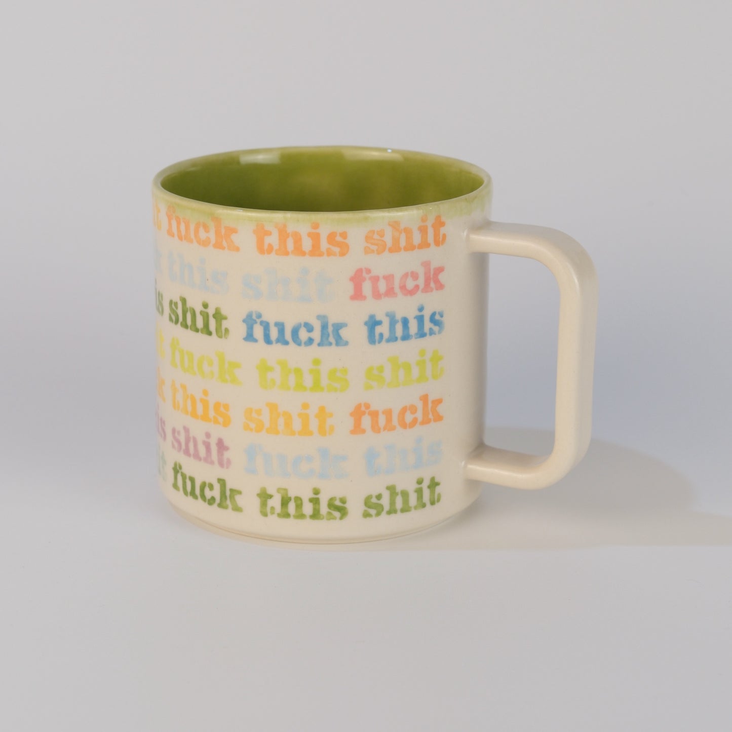 fuck this shit mug - rainbow