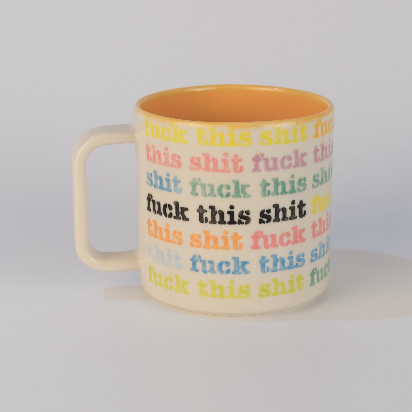 fuck this shit mug - rainbow