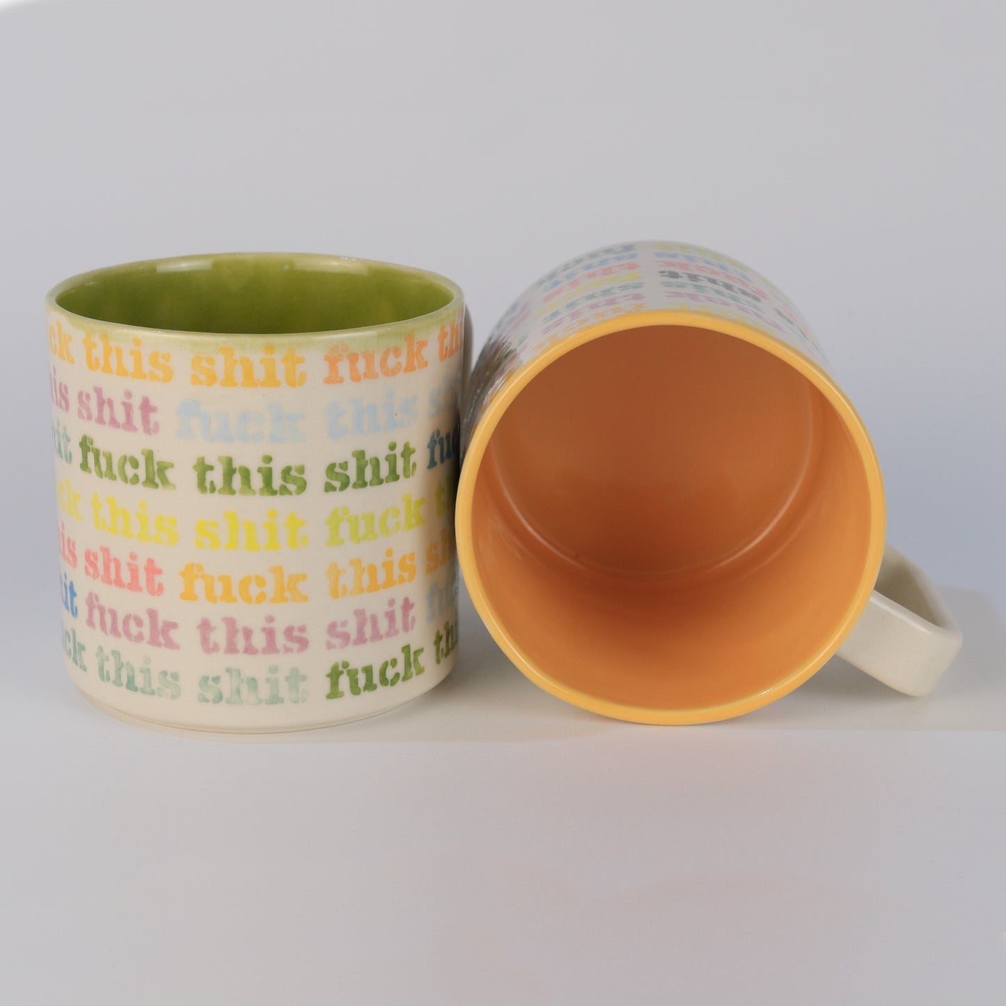 fuck this shit mug - rainbow