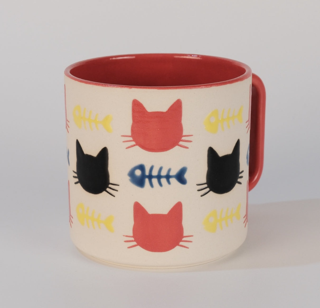 fish + cats mug